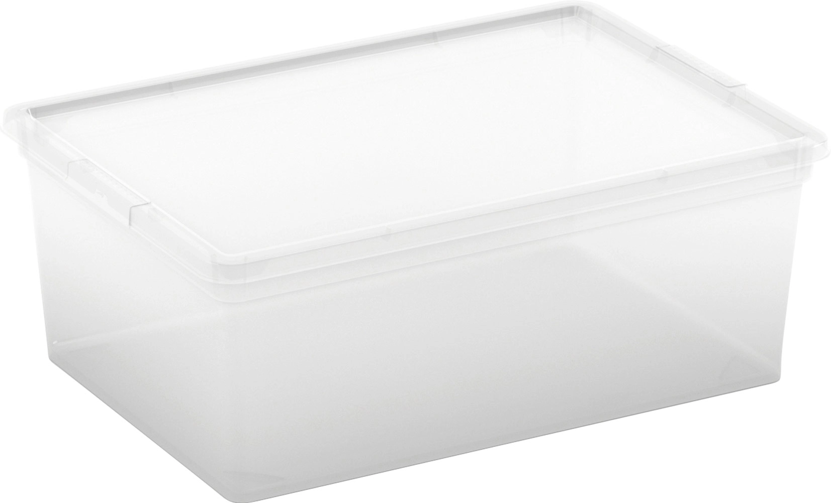 XXL Kunststoffbox Aufbewahrungsbox mit Deckel Box Kiste Truhe 135 L  Transparent